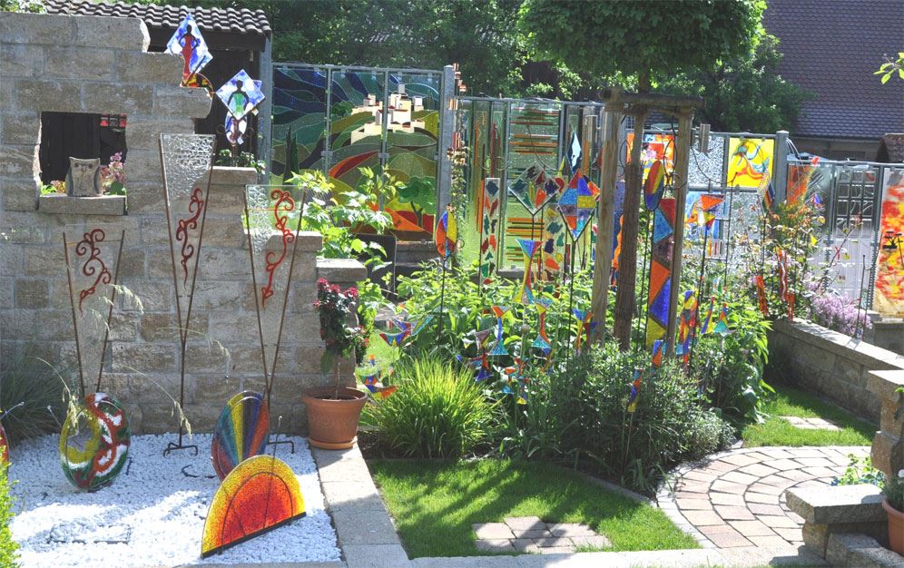 Glas Garten Landschaft